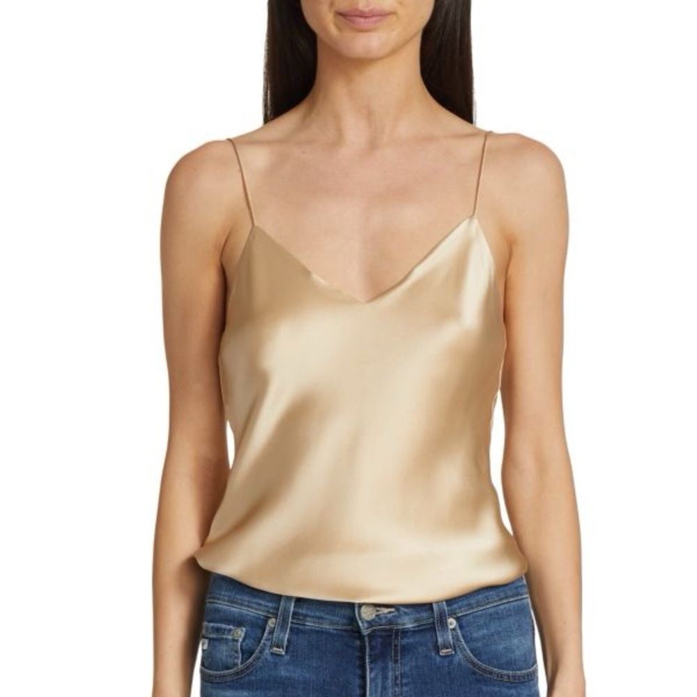 Cami NYC gold satin top